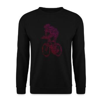Road Bike Road Bike Men Road Bike Road Bike Road Cyclist - Unisex Sweatshirt - black - Front - Alina (178cm) & Michal (187cm)