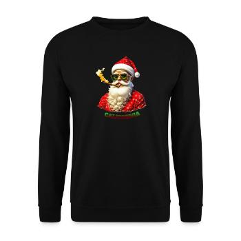 Santa Claus California - Unisex Pullover - Schwarz - Vorne - Alina (178cm) & Michal (187cm)