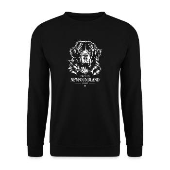 Newfoundland Dad Dog Dog Newfoundland Wilsigns - Unisex Sweatshirt - black - Front - Alina (178cm) & Michal (187cm)
