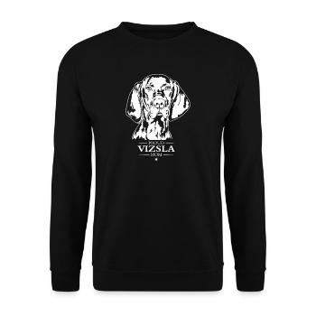 Vizsla Mom Hunde Hund Magyar Vizsla Wilsigns - Unisex Pullover - Schwarz - Vorne - Alina (178cm) & Michal (187cm)