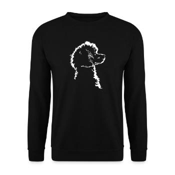 Caniche chien chien silhouette caniche miniature Wilsigns - Sweat-shirt Unisexe - noir - Devant - Alina (178cm) & Michal (187cm)