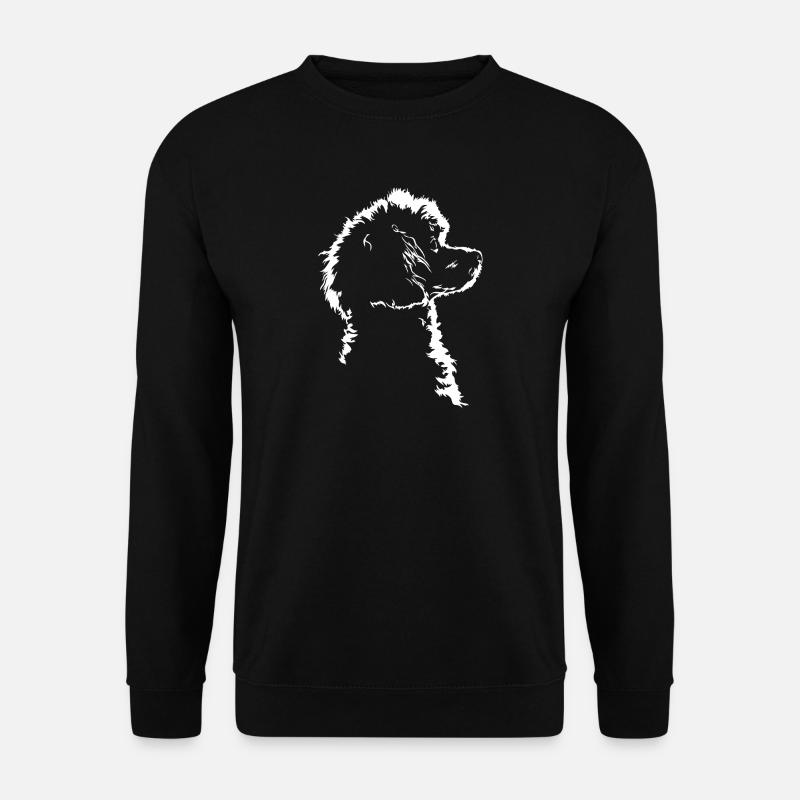 Pudel Hunde Hund Silhouette Zwergpudel Wilsigns - Unisex Pullover - Schwarz