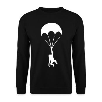 Singe en parachute Graffiti Urban Art - Sweat-shirt Unisexe - noir - Devant - Alina (178cm) & Michal (187cm)