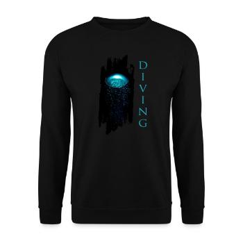 Diving - Unisex Pullover - Schwarz - Vorne - Alina (178cm) & Michal (187cm)