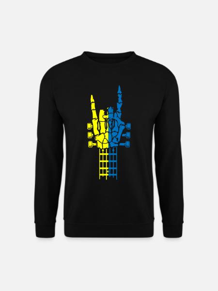 Ukraine Rock & Roll Rocker Frieden - Unisex Pullover - Schwarz