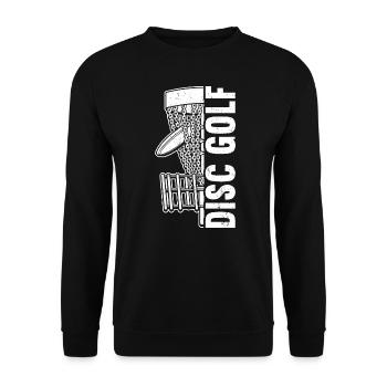 Disc Golf Disc Golfing - Unisex Sweatshirt - black - Front - Alina (178cm) & Michal (187cm)