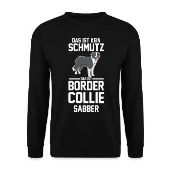 Hund Border Collie - Unisex Pullover - Schwarz - Vorne - Alina (178cm) & Michal (187cm)