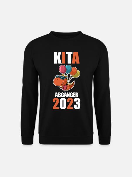 Schulkind 2023 Schulbeginn Dinosaurier Einschulung - Unisex Pullover - Schwarz