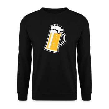 XLustig Design for Cheerful Occasions (R/3) - Unisex Sweatshirt - black - Front - Alina (178cm) & Michal (187cm)