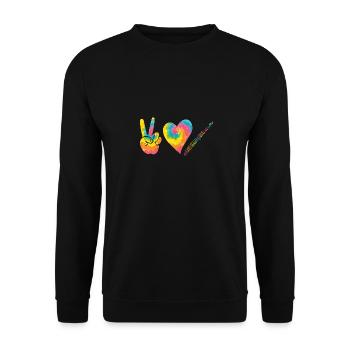 Flute player - Unisex Sweatshirt - black - Front - Alina (178cm) & Michal (187cm)