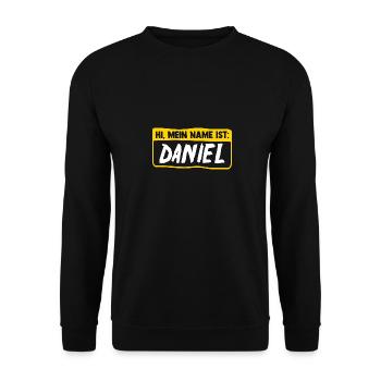 Daniel - Unisex Pullover - Schwarz - Vorne - Alina (178cm) & Michal (187cm)