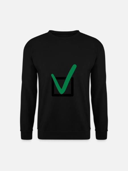 Häkchen Zeichen Symbole - Unisex Pullover - Schwarz