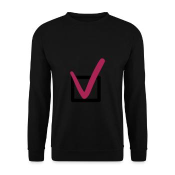 tick - Unisex Sweatshirt - black - Front - Alina (178cm) & Michal (187cm)
