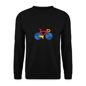 Rennrad Kunst Fahrrad Abstrakt - Unisex Pullover - Schwarz - Vorne - Alina (178cm) & Michal (187cm)
