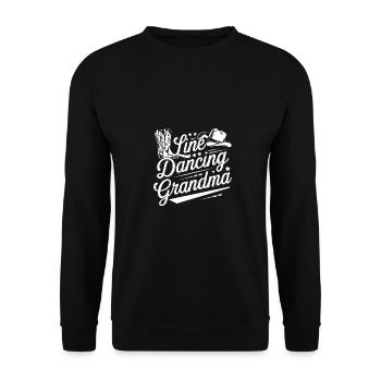 Danse en ligne Granny Country Dance - Grandma Dances - Sweat-shirt Unisexe - noir - Devant - Alina (178cm) & Michal (187cm)