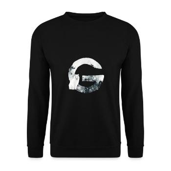 G – decorative character – winter - Unisex Sweatshirt - black - Front - Alina (178cm) & Michal (187cm)
