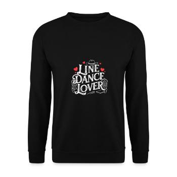 Line Dance Design for Dancers and Dance Group - Unisex Sweatshirt - black - Front - Alina (178cm) & Michal (187cm)