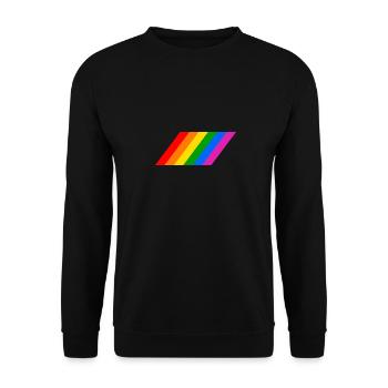 Drapeau arc-en-ciel en pente - Sweat-shirt Unisexe - noir - Devant - Alina (178cm) & Michal (187cm)