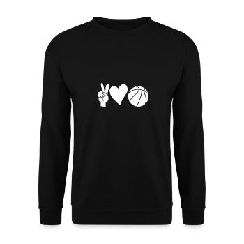 Basketball Players Basketball - Unisex Sweatshirt - black - Front - Alina (178cm) & Michal (187cm)