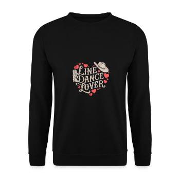 Line Dance Design for Dancers and Dance Group - Unisex Sweatshirt - black - Front - Alina (178cm) & Michal (187cm)