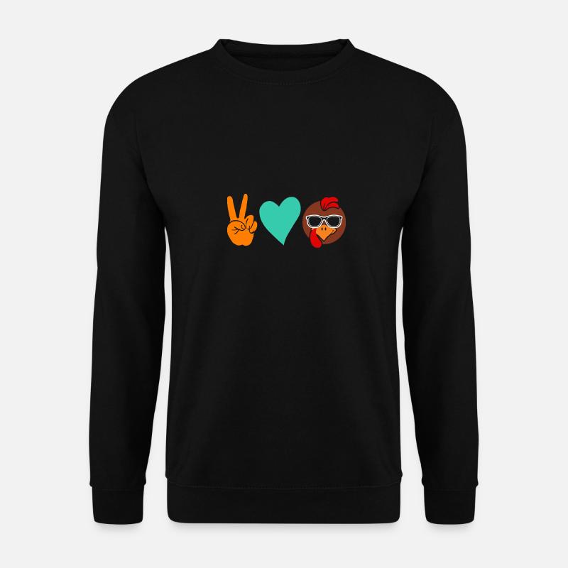 Chickens Rooster Turkey - Unisex Sweatshirt - black