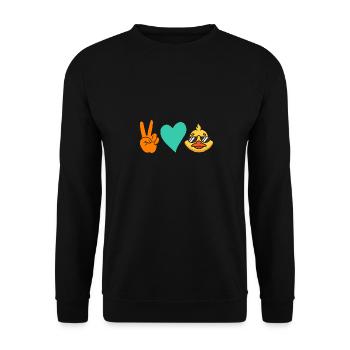 Ducks - Unisex Sweatshirt - black - Front - Alina (178cm) & Michal (187cm)