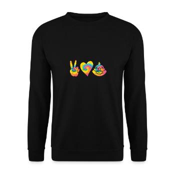 Ducks - Unisex Sweatshirt - black - Front - Alina (178cm) & Michal (187cm)