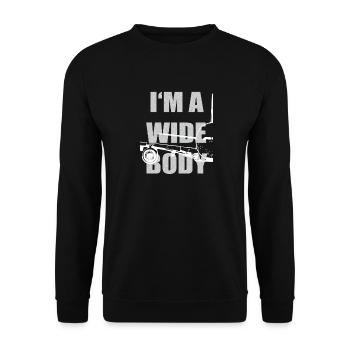 Widebody avion - Sweat-shirt Unisexe - noir - Devant - Alina (178cm) & Michal (187cm)