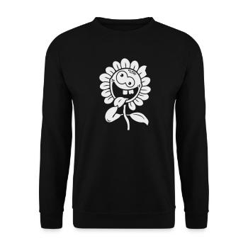 crazy flower negative 1c - Unisex Pullover - Schwarz - Vorne - Alina (178cm) & Michal (187cm)