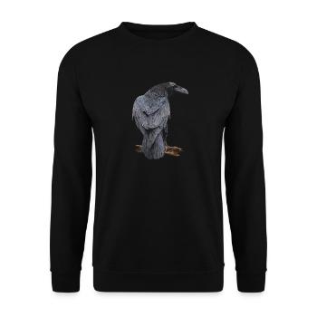 Crow - Unisex Sweatshirt - black - Front - Alina (178cm) & Michal (187cm)