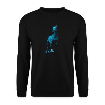 Horse - Unisex Sweatshirt - black - Front - Alina (178cm) & Michal (187cm)