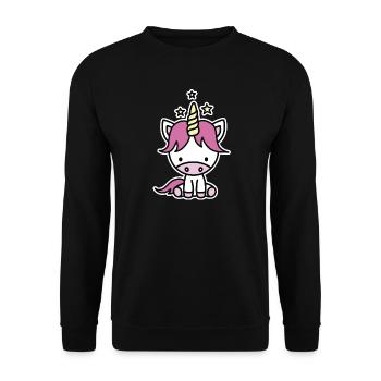 Cute unicorn for kids - Unisex Pullover - Schwarz - Vorne - Alina (178cm) & Michal (187cm)