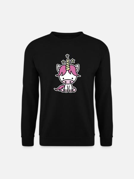 Cute unicorn for kids - Unisex Pullover - Schwarz
