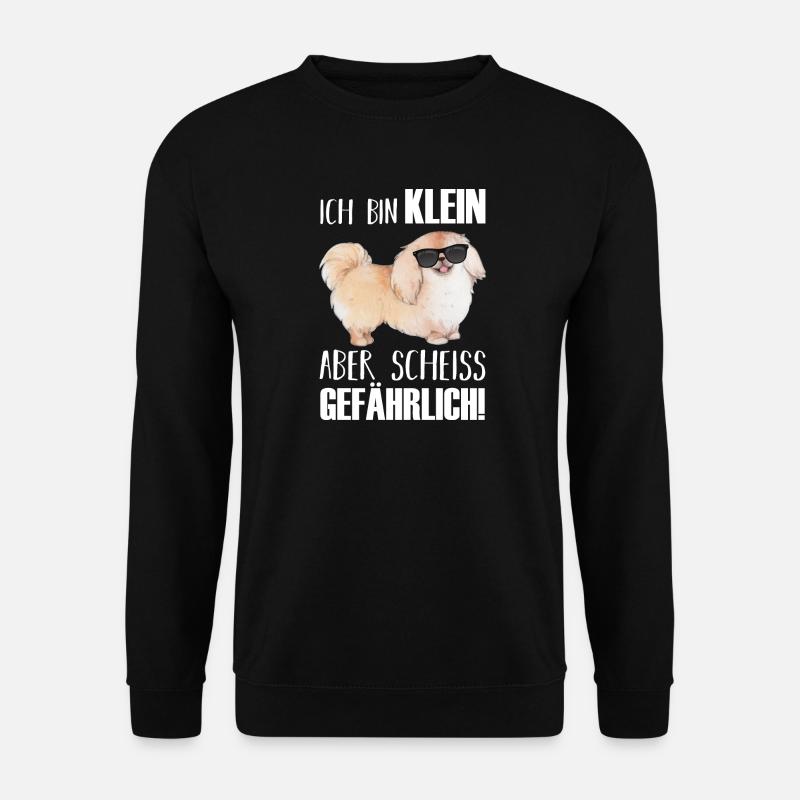 Hund Pekinese - Unisex Pullover - Schwarz