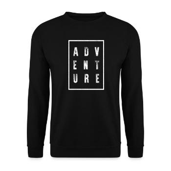 Adventure Grid Letters - Unisex Sweatshirt - black - Front - Alina (178cm) & Michal (187cm)