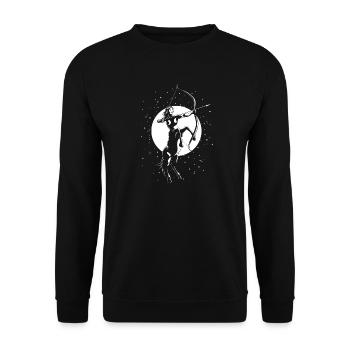 Sagittaire - Sweat-shirt Unisexe - noir - Devant - Alina (178cm) & Michal (187cm)