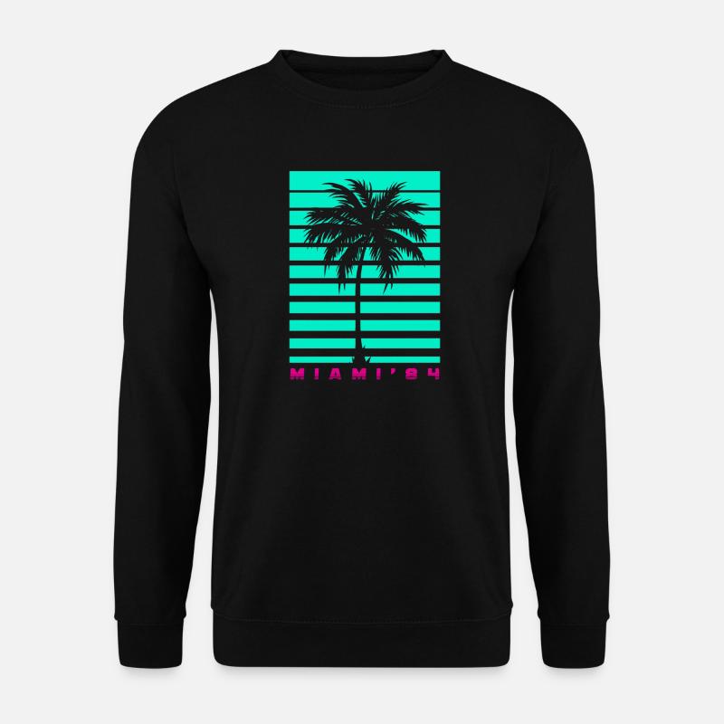 Miami Palm Tree Retro - Unisex Sweatshirt - black