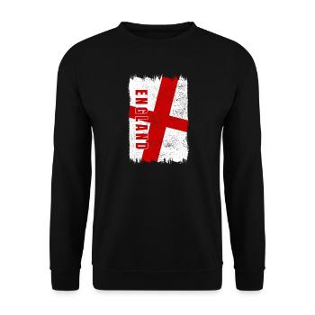 Drapeau de l'Angleterre - Sweat-shirt Unisexe - noir - Devant - Alina (178cm) & Michal (187cm)