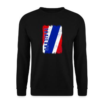 drapeau de la Thaïlande - Sweat-shirt Unisexe - noir - Devant - Alina (178cm) & Michal (187cm)