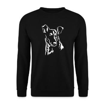 Collie Head "Black Edition" - Unisex Sweatshirt - black - Front - Alina (178cm) & Michal (187cm)