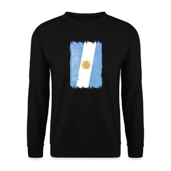 Argentina flag - Unisex Sweatshirt - black - Front - Alina (178cm) & Michal (187cm)