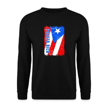 Puerto Rico flag - Unisex Sweatshirt - black - Front - Alina (178cm) & Michal (187cm)