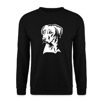 Rhodesian Ridgeback Head « Black Edition » - Sweat-shirt Unisexe - noir - Devant - Alina (178cm) & Michal (187cm)