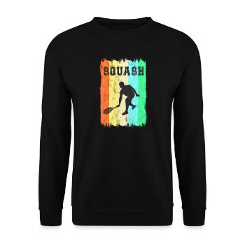 Squash Sport Design - Unisex Pullover - Schwarz - Vorne - Alina (178cm) & Michal (187cm)