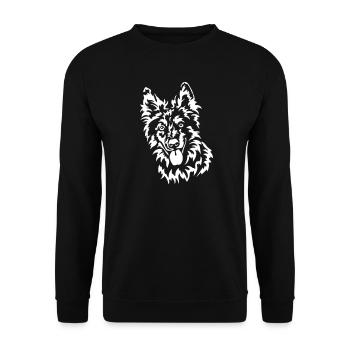 Tiger Kopf "Black Edition" - Unisex Pullover - Schwarz - Vorne - Alina (178cm) & Michal (187cm)