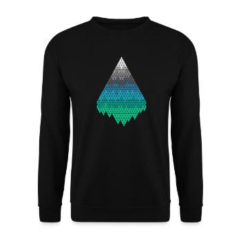 Pixel Mountains - Unisex Sweatshirt - black - Front - Alina (178cm) & Michal (187cm)