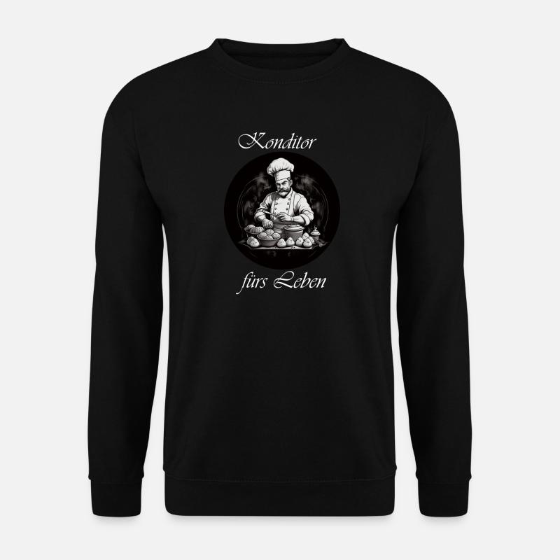 Konditor für Leben weiß - Unisex Pullover - Schwarz