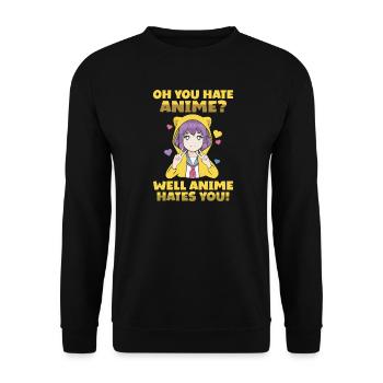 Conception de séries animées - Sweat-shirt Unisexe - noir - Devant - Alina (178cm) & Michal (187cm)
