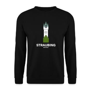 Straubing - Unisex Pullover - Schwarz - Vorne - Alina (178cm) & Michal (187cm)