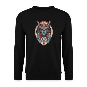 Samurai God - Unisex Sweatshirt - black - Front - Alina (178cm) & Michal (187cm)